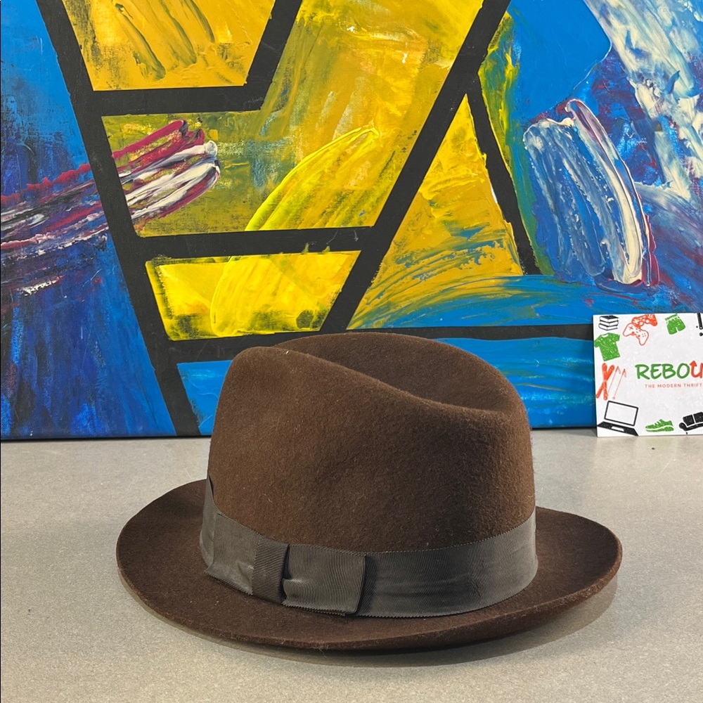 Vintage Lanning Brown Classic Fedora Hat